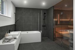 Bathroom view interior design "Bold modernism"